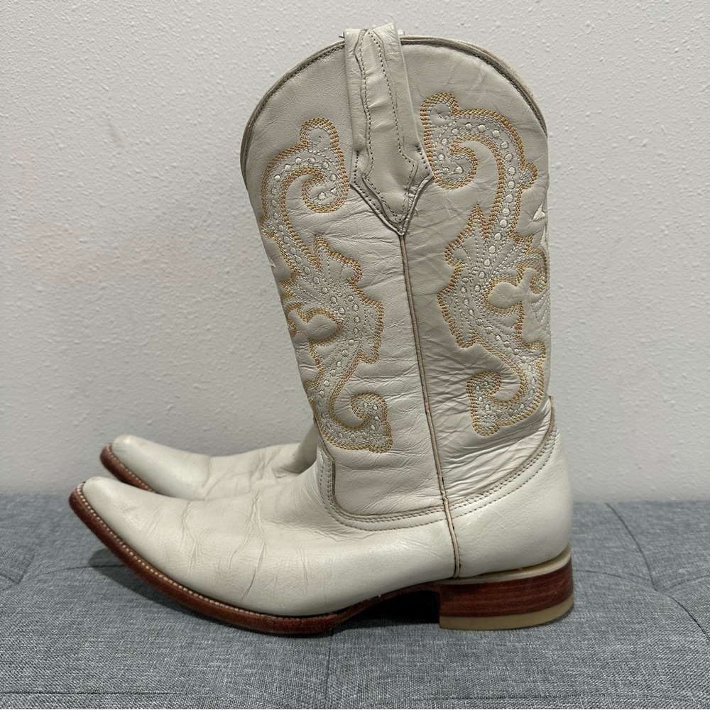 Potrero Vintage Cream Western Boots